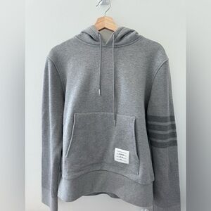 BNWT Thom Browne Ribbed Sleeves Hooded Sweater Size S (1)